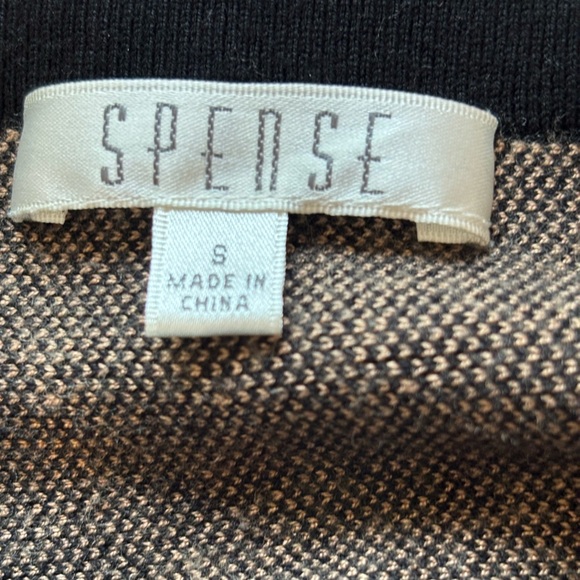 Spense Women's Black and Brown Horizontal Stripe Flowy Knit Skirt Size Small - Picture 2 of 3